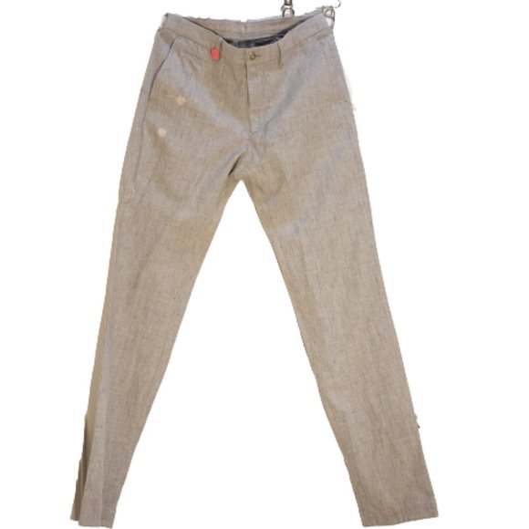 Massimo Dutti Men's Textured 4 Pocket Slim Fit Trouser Pants Gray Size 30 - Picture 1 of 9